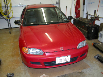 Front view before work starts